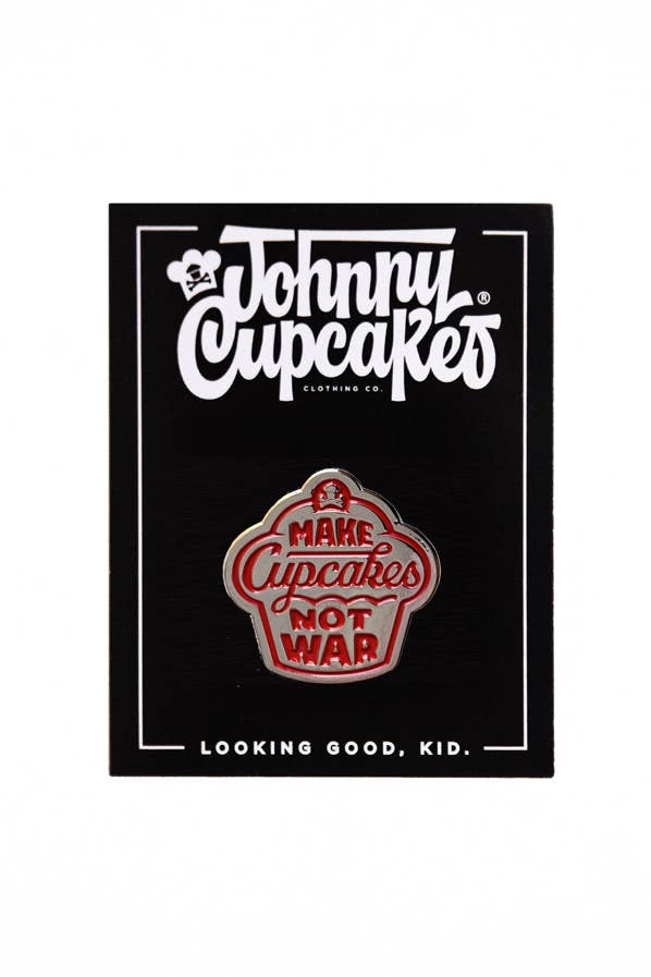 War Red Enamel Pin for wholesale by Johnny Cupcakes
