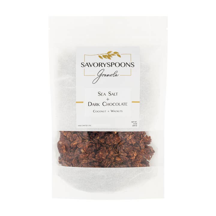 Granola de Sal Marinho + Chocolate Negro por atacado de SavorySpoons Granola