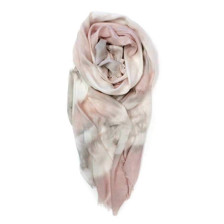 Dubbel Knut Scarf - Sten/Rose för wholesale av fig & bella