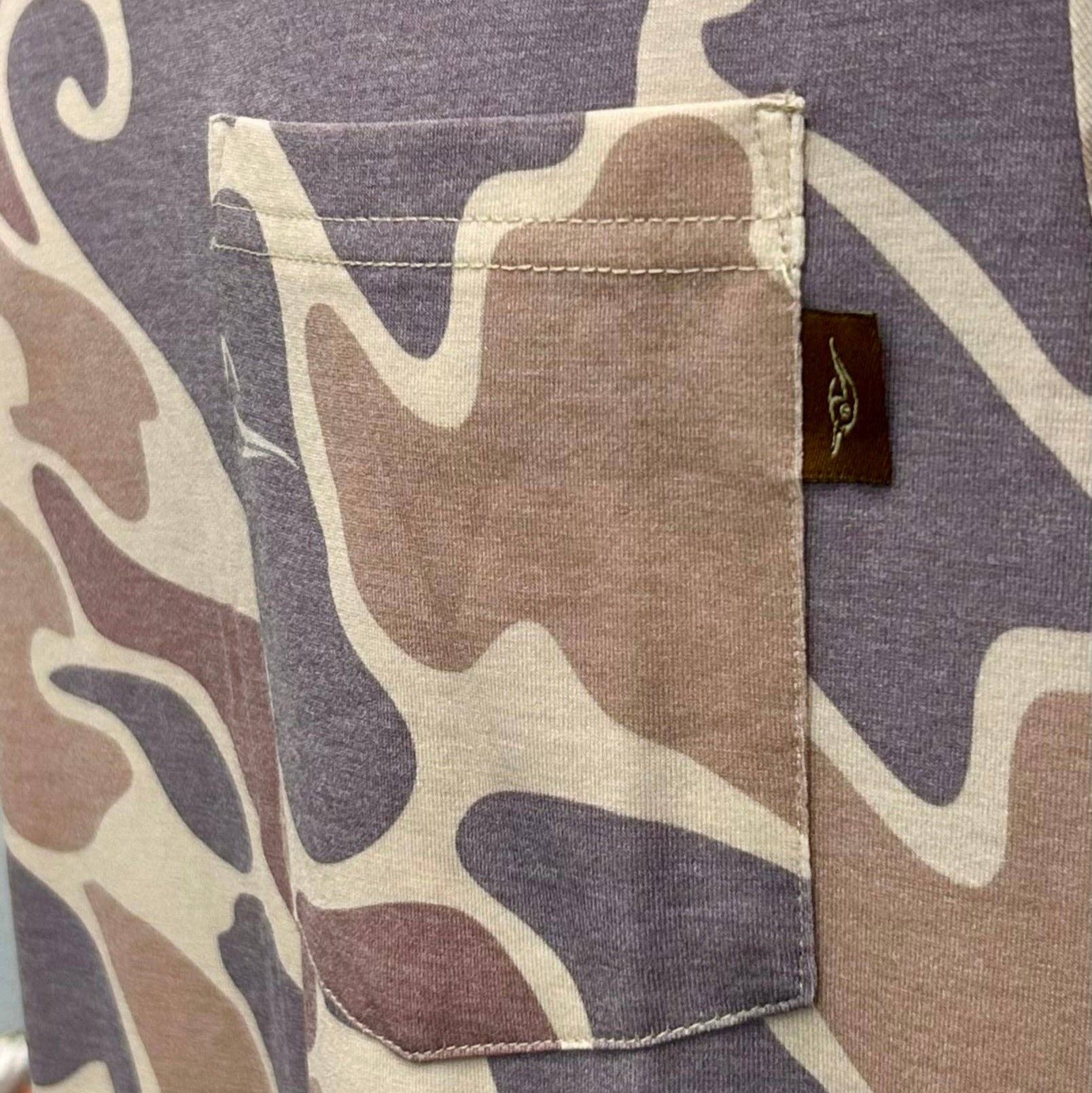 American Flyway Waterfowl – Engroshandel T-shirt – til mænd – AFW Vintage Camo Brun0