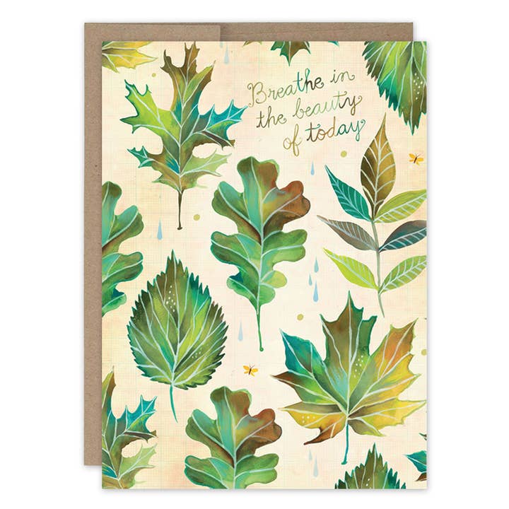 Botanical Leaves Birthday Card for wholesale by Biely & Shoaf