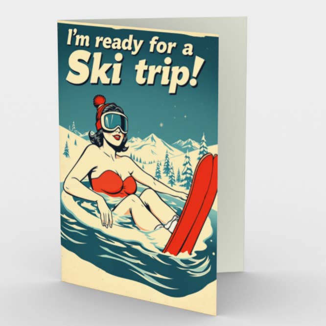 Greeting cards for Ski lovers in vintage style art more and other Purchase Wholesale soff. Free Returns & Net 60 Terms on Faire trending on Faire.