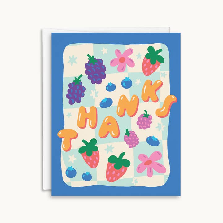 Berries Thank You Card for wholesale by Salad Bar Studio