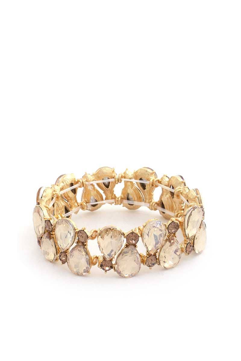 CC Wholesale Clothing - Wholesale Bangle Bracelet - Teardrop Rhinestone Stretch Bracelet8