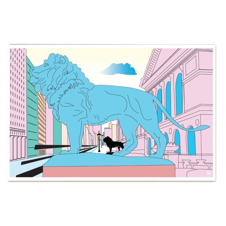The Art Institute of Chicago Illustration Without Text Poster for wholesale by RAYGUN