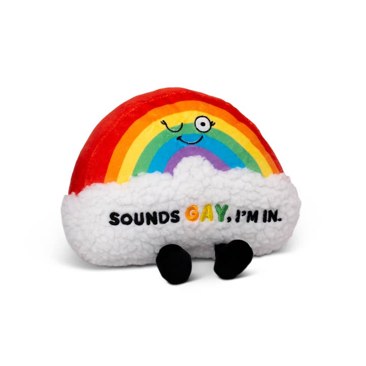 Punchkins - Wholesale Stuffed/Plush Toy - Kids & Baby - "Sounds Gay I'M In" Rainbow Plush Cute Gift Funny Toy Animal