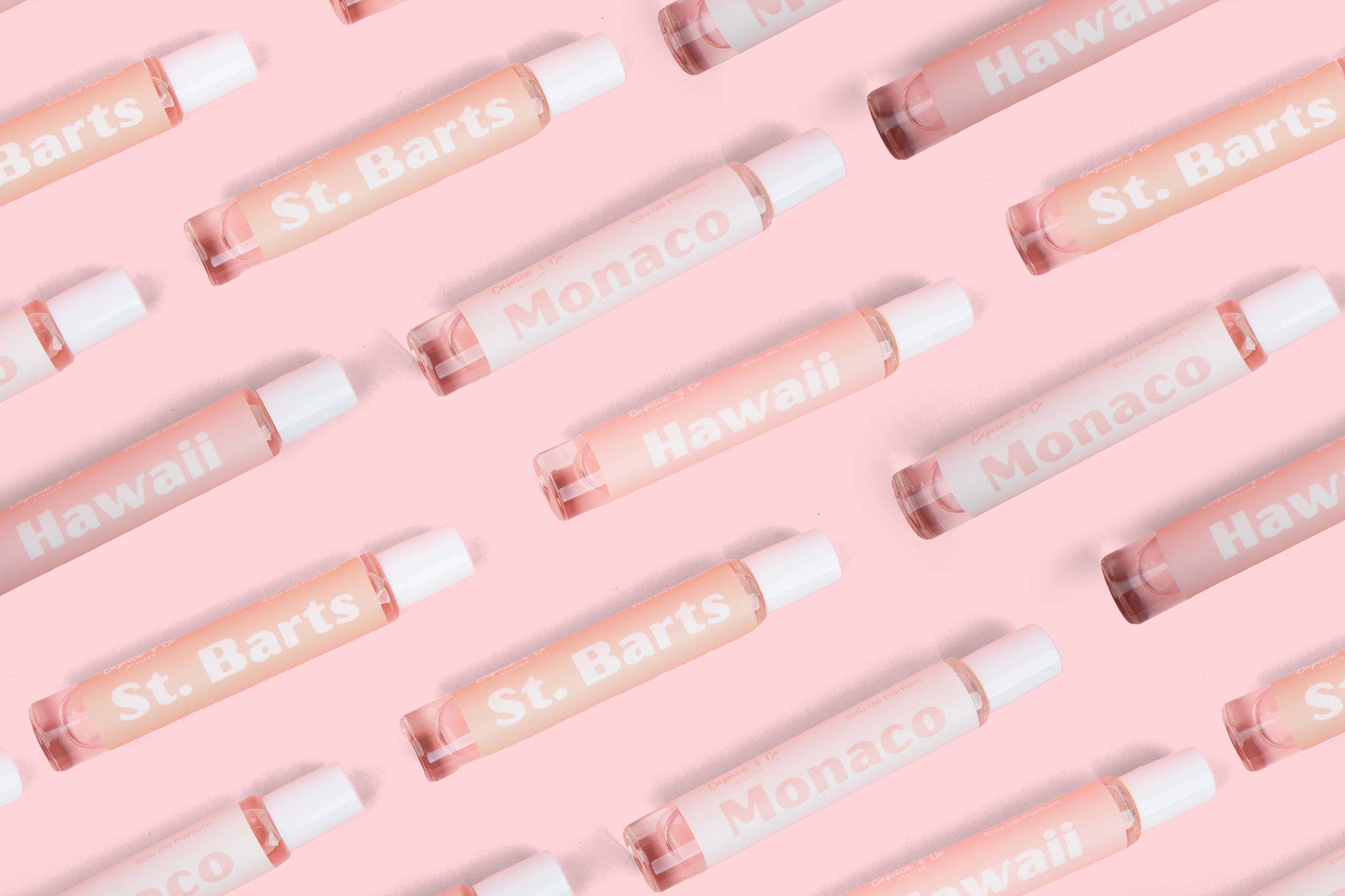 Caprice & Co - Vente Parfums à bille - Roll On - Eau de Parfum  Présentation Hawaï - Monaco - St. Barts3