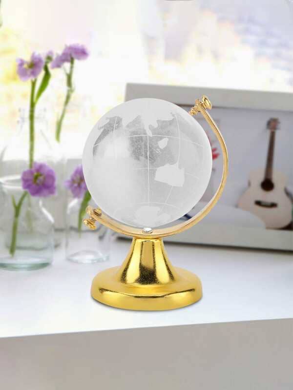 Magnifique Hearts - Wholesale Decorative Tabletop Object - Mini Crystal Globe: World Map Ornament for Home Office Decor