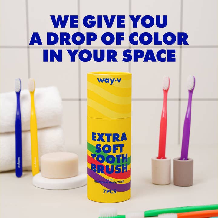 WAY.V - Wholesale Toothbrush - WAY.V Extra Soft Toothbrush for Sensitive Gums and Teeth - 7pcs6