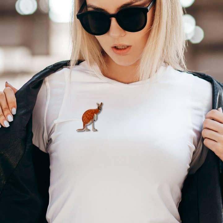 Selatan – wholesale Brosch – Röd Känguru Brosch