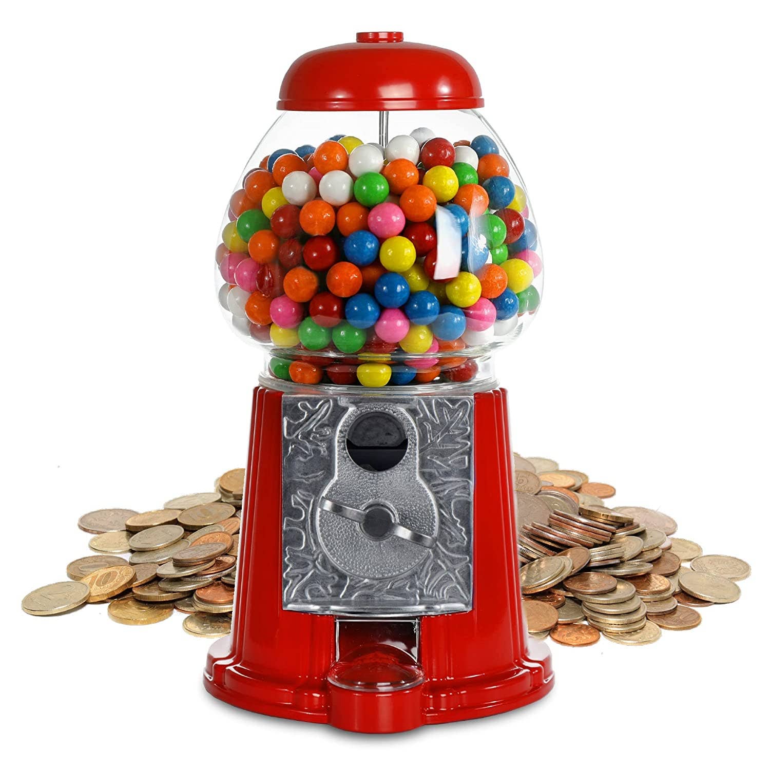 New Mini M&ms Mms Candy Dispenser Gumball Style Coin Bank 10.5 Tall 