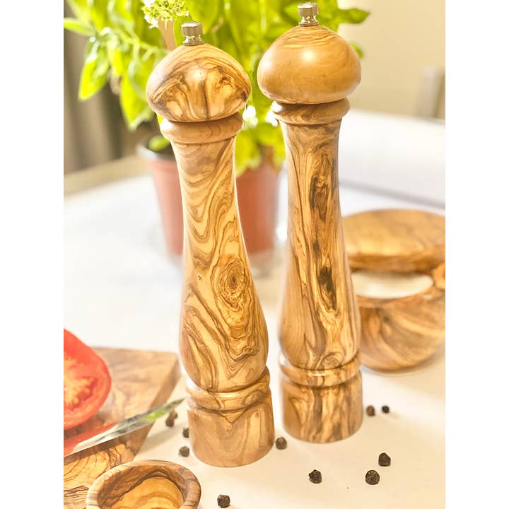 Natural OliveWood - Wholesale Pepper Mill - Olive Wood Salt/Pepper Mill 10" (sold individually)