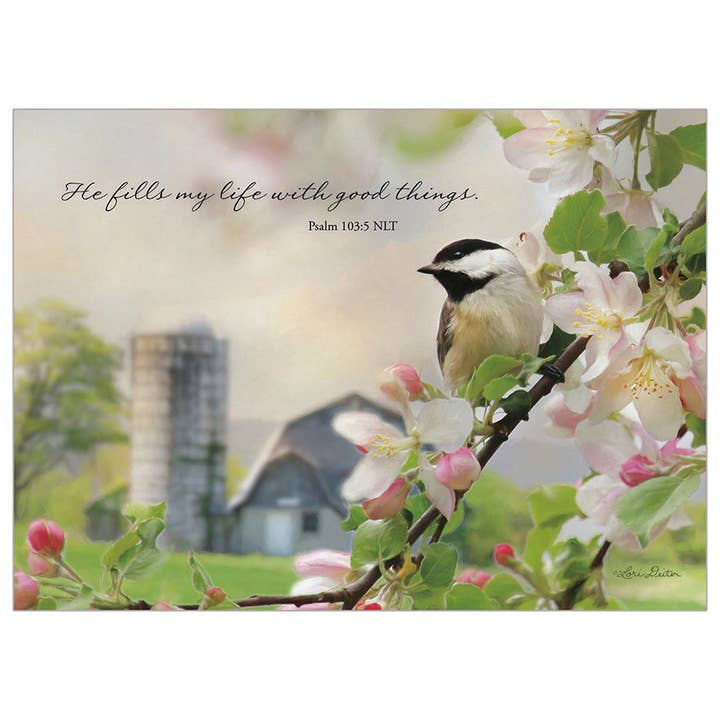 Uccello di Fiori di Melo - Biglietto di Auguri di Compleanno per Faith per la vendita all'ingrosso da parte di Legacy