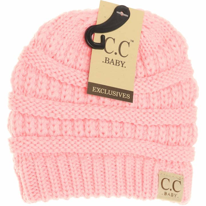 C.C Beanie - Wholesale Newborn/Knit Hat - Baby - Solid CC Beanie for Newborn Baby
