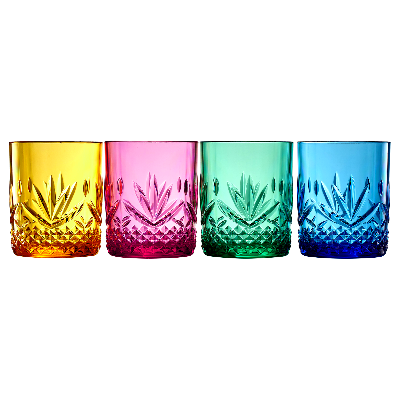 The Wine Savant /  Khen Glassware - Wholesale Cocktail/Liquor Glass - Shatterproof Tritan Crystal Colored Glasses | 4 Set 11OZ2