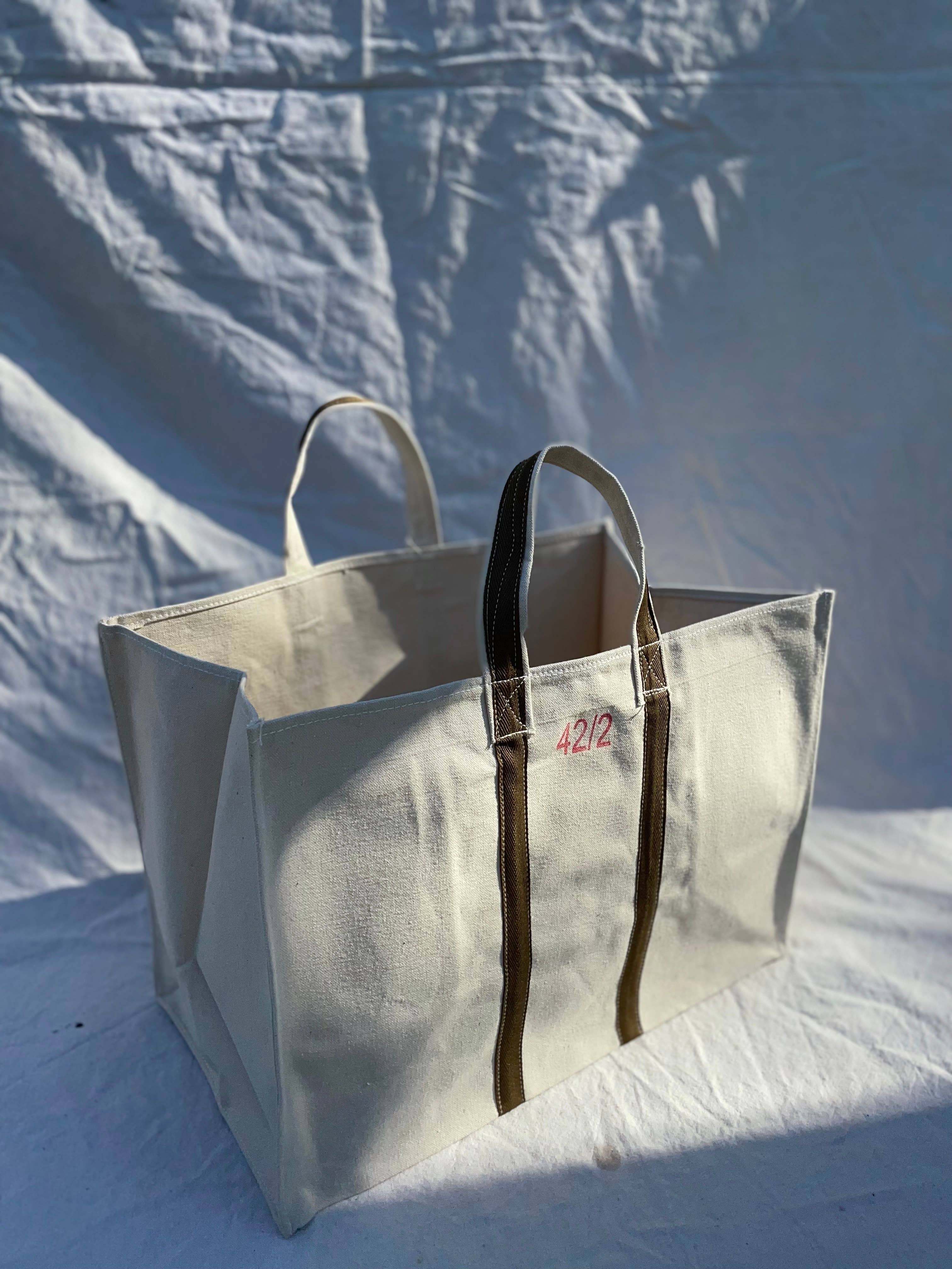 Parekh Bugbee - Wholesale Tote Bag - Women's - NEW Heavy Duty Natural Canvas Tote Bag Size 42/2 -GOLD2