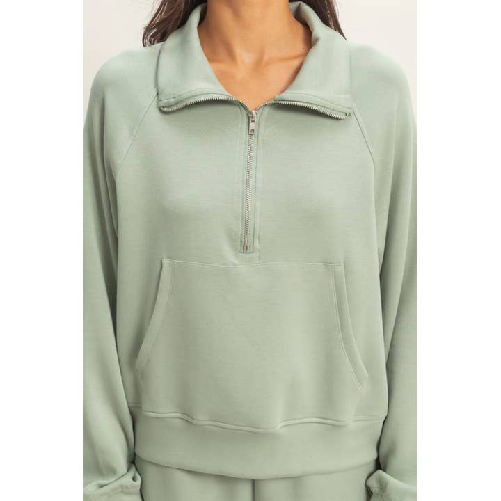HYFVE - Wholesale Sweatshirt - Women's - Half-Zip Collar Pullover25