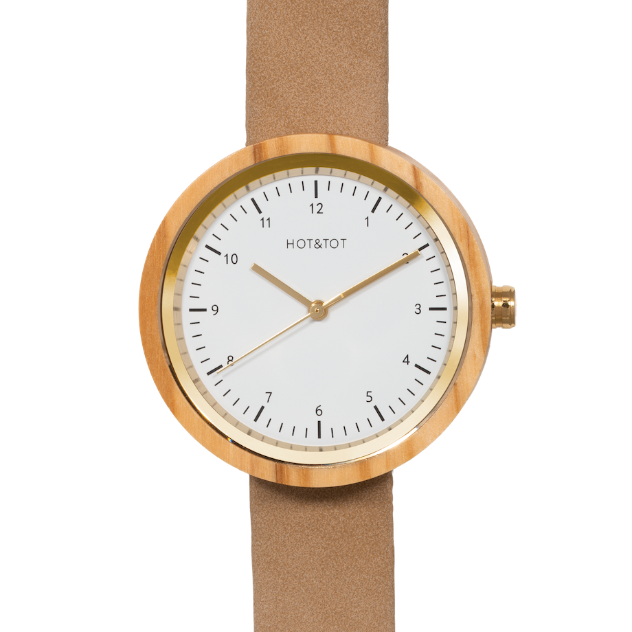 HOT&TOT - Wholesale Polshorloge - Dames - MIA | Houten horloge voor dames | Veganistisch | Duurzaam | Goud5
