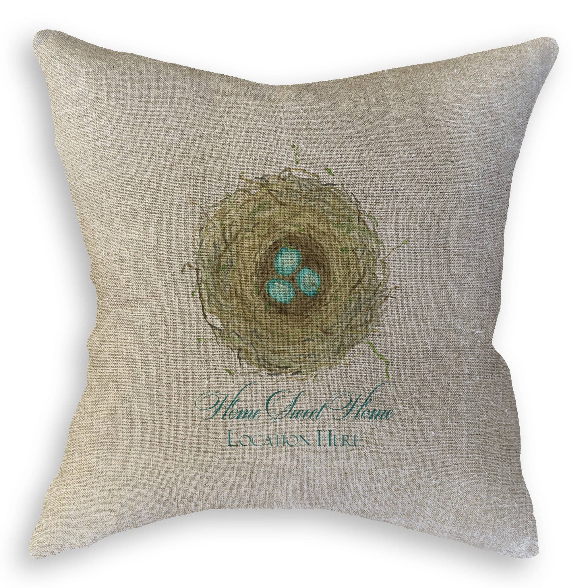 French Graffiti – Toalha de chá por atacado – Ninho com Ovos Azuis e Localização10