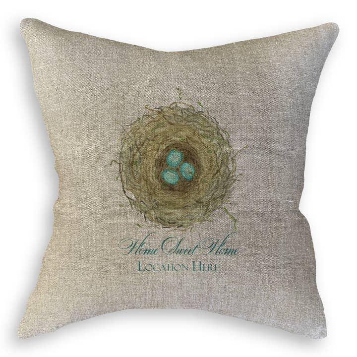 French Graffiti – Toalha de chá por atacado – Ninho com Ovos Azuis e Localização10