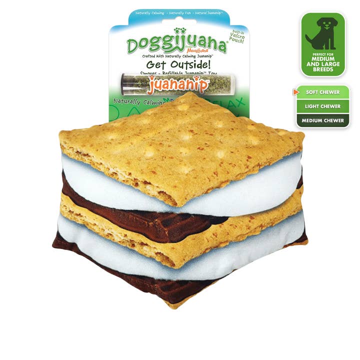Doggijuana® Jouet pour Chien Rechargeable Get Outside S'more pour la vente par SmarterPaw | Meowijuana & Doggijuana