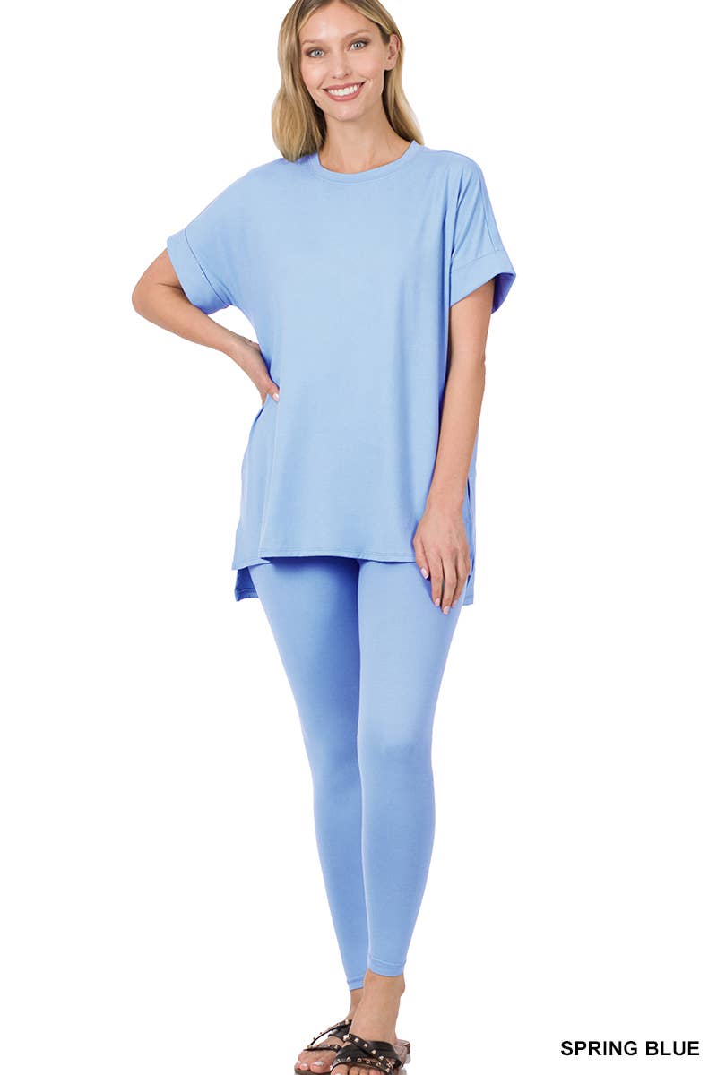 42POPS - Wholesale Lounge Set - Women's - Microfiber Soft Loungewear 2pc Set SI-218090