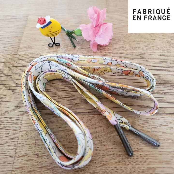 French Freluch - Venta al por mayor Cordones de zapatos - Mujer - Cordones de tela Liberty, estampado Thorpe Óxido