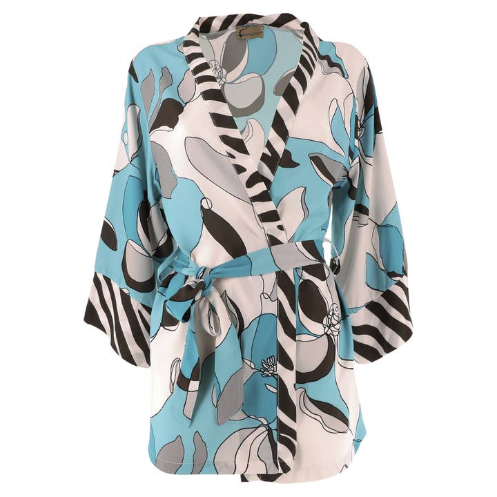 Kort kimono Provence i viscose for engroshandel hos Karakorum