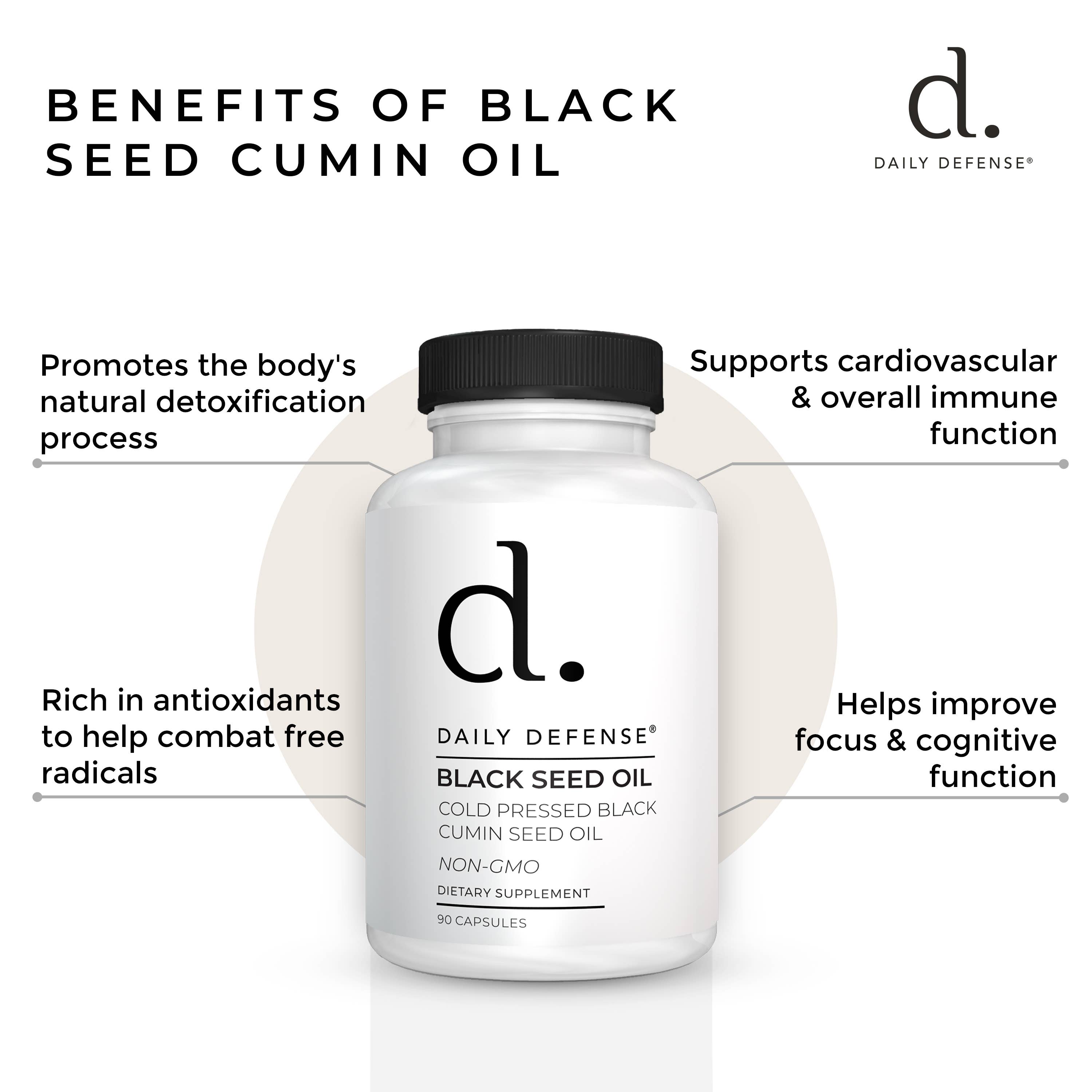 DAILY DEFENSE – wholesale Oral supplement/vitamin – BLACK SEED OIL Cold Pressed Black Cumin Seed Oil Non-GMO5
