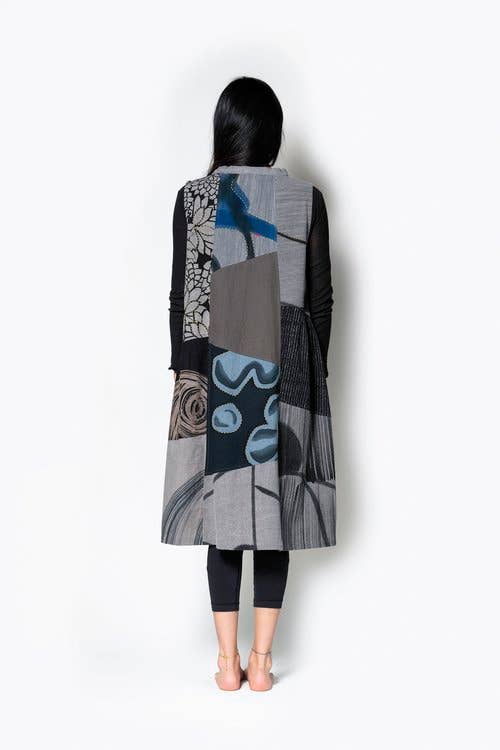 YAZA – wholesale Dress – Women's – DJ17169 Kasur Batik Dress - Grey2