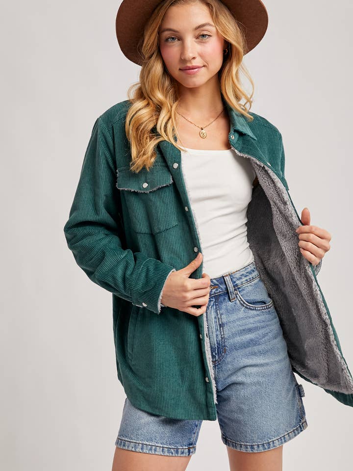 Bluivy - Wholesale Jacket - Women's - CORDUROY SHERPA-LINED JACKET9