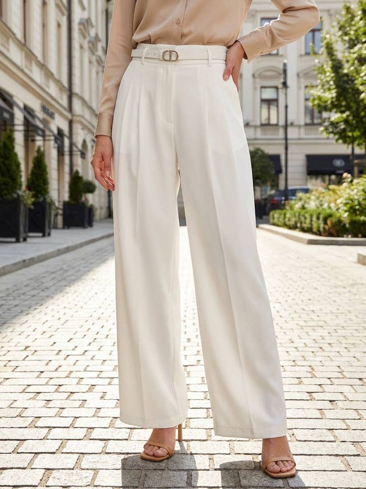 Breda byxor L287 för wholesale av magnolia