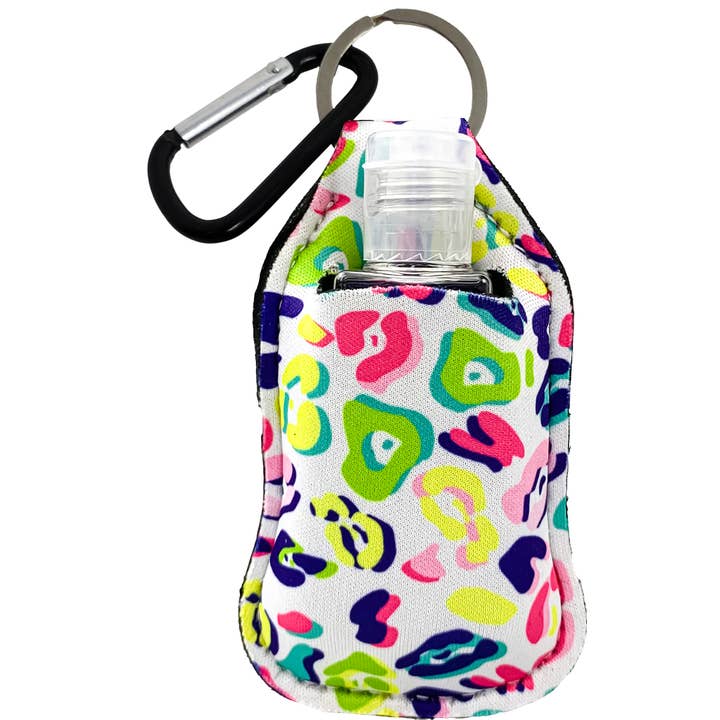 Spoontiques, Inc - Wholesale Keychain – Unisex - Leopard Print Sanitizer Holder