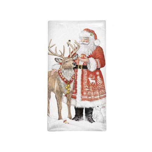 Mary Lake-Thompson Ltd. - Wholesale Tea Towel - Nordic Santa Bagged Towel0