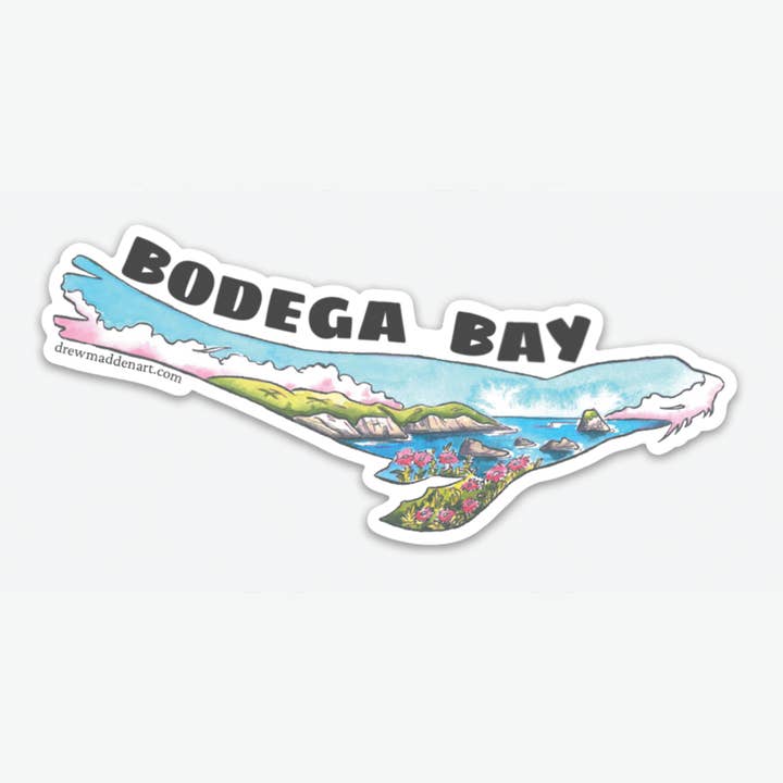 Bodega Bay Sea Lion for wholesale by Drew Madden Art Stickers