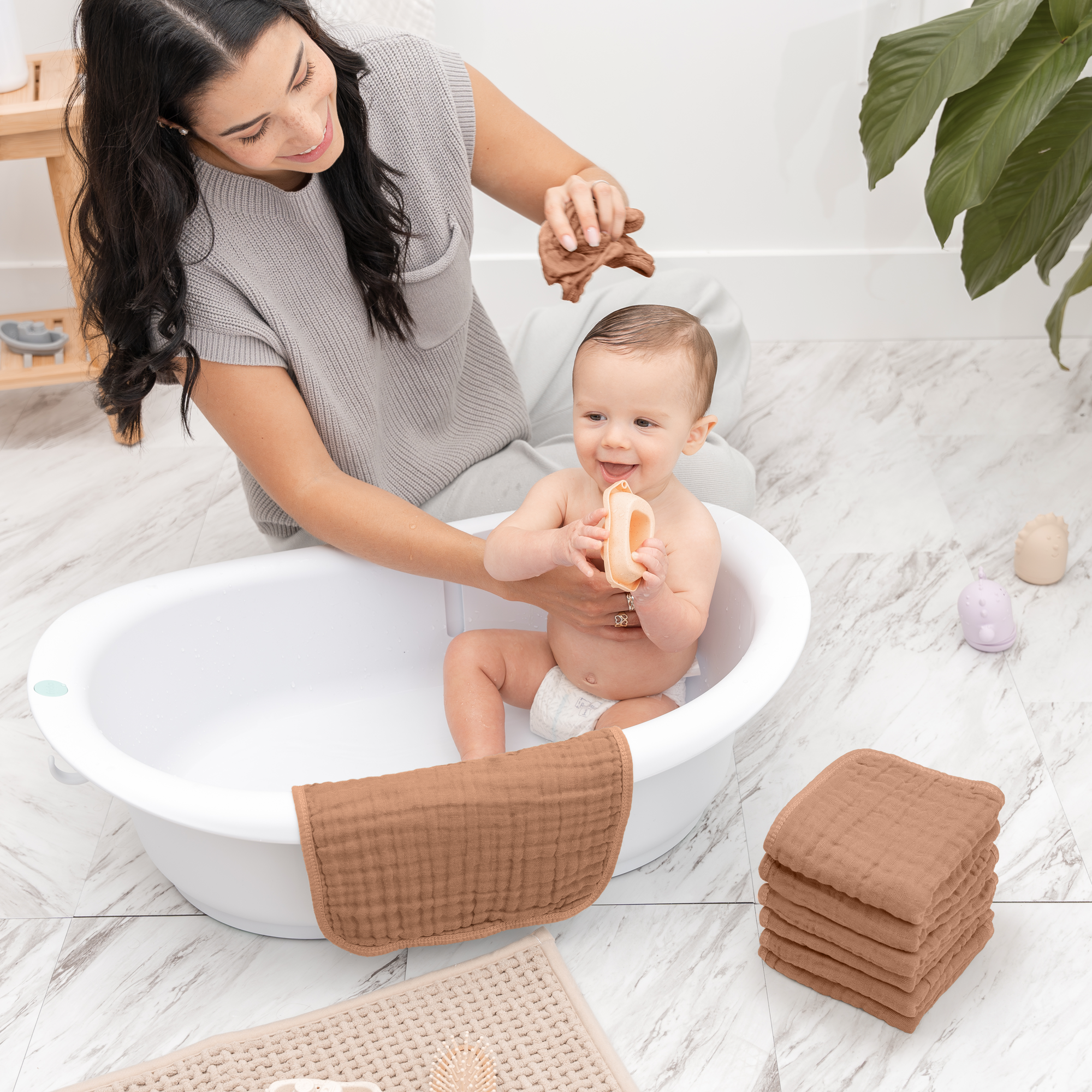 Comfy Cubs – wholesale Wash cloth – Child & baby – Muslin Baby Washcloths, Soft 10"x10" Cotton by Comfy Cubs42