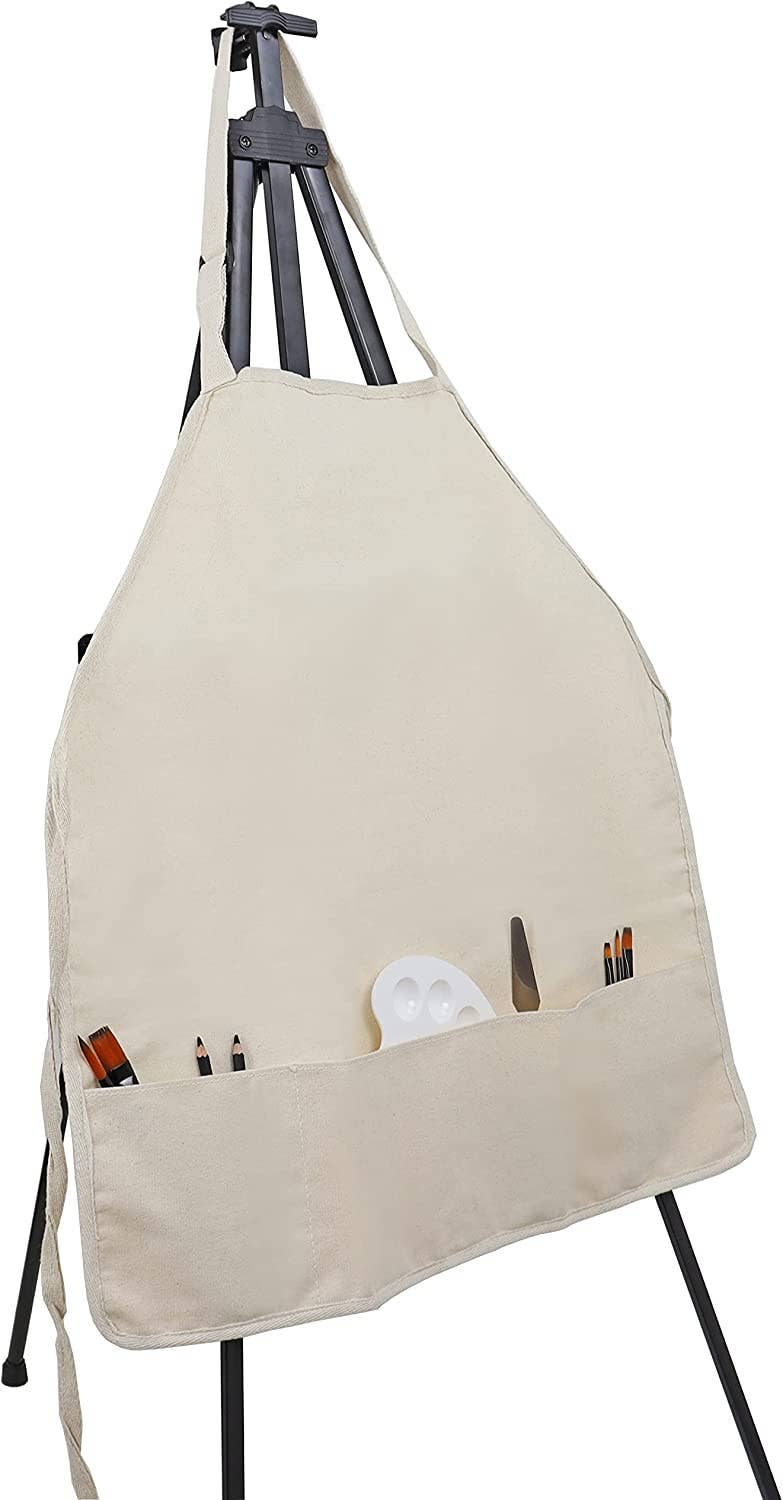 Liquidraw – wholesale Förkläde – Liquidraw konstförkläde vuxen för män kvinnor stort bibb canvas tvättbart förkläde för målning, kök, matlagning, kock, konstnär, målare, skola & barn penselhållare4