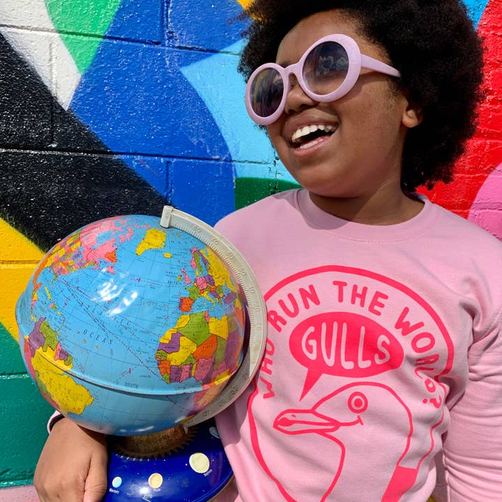 Who Run The World Gulls Kids Sweatshirt for wholesale by hello DODO