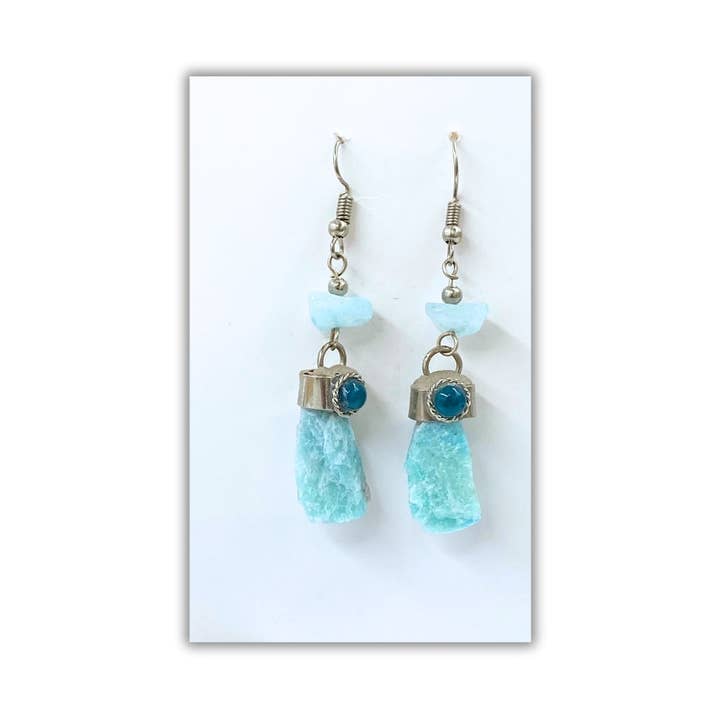 Earths Elements Wholesale - Wholesale Dangle Earrings - Earring - Dangle Raw Stone, Assorted<br>1