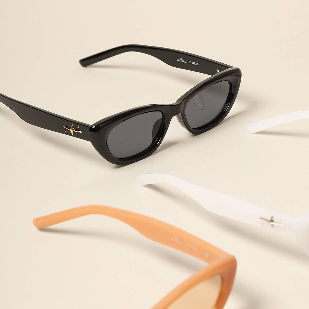 12 OLIKA FÄRGER Damsolglasögon med trendiga kattögon för wholesale på Faire8