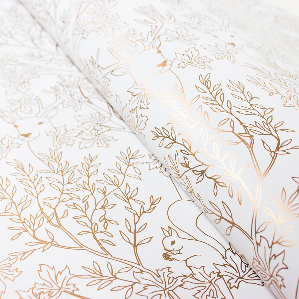 Bow & Hummingbird - Wholesale Flat Wrap - Deep Forest wrapping paper2