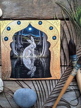 Forest Pool Greetings Card for wholesale by Hannah Willow Art