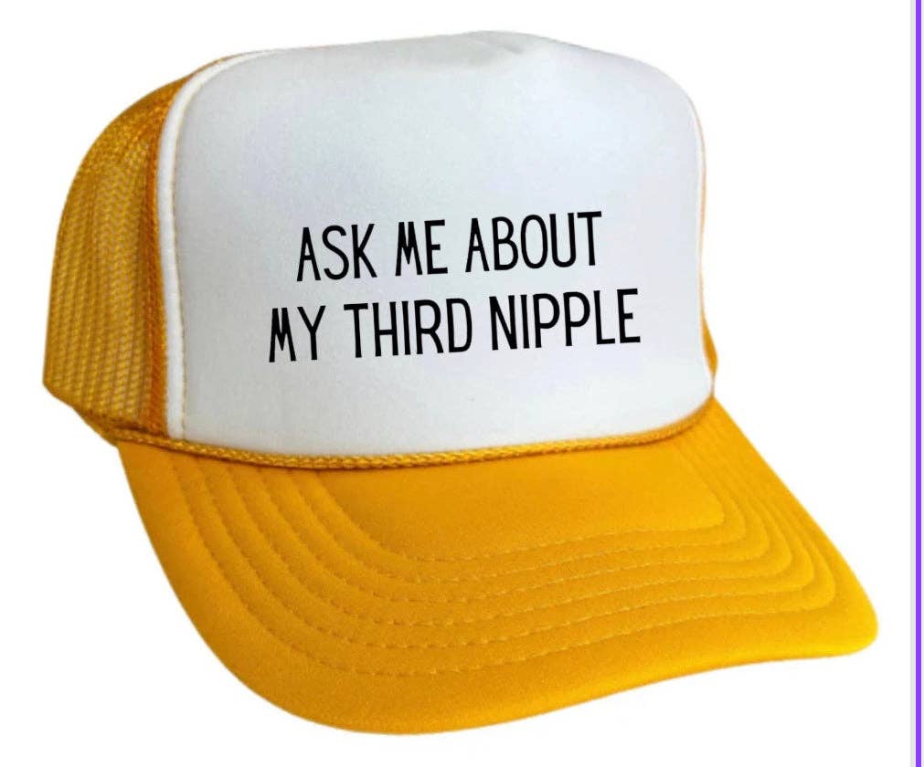 Inappropriate Trucker Hats - Wholesale Trucker Hat - Unisex - Ask Me About My Third Nipple Trucker Hat6