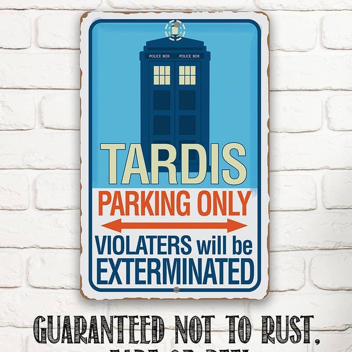 Lone Star Art Metal Signs - Wholesale Sign - Garage Sign | Tardis Parking Only4