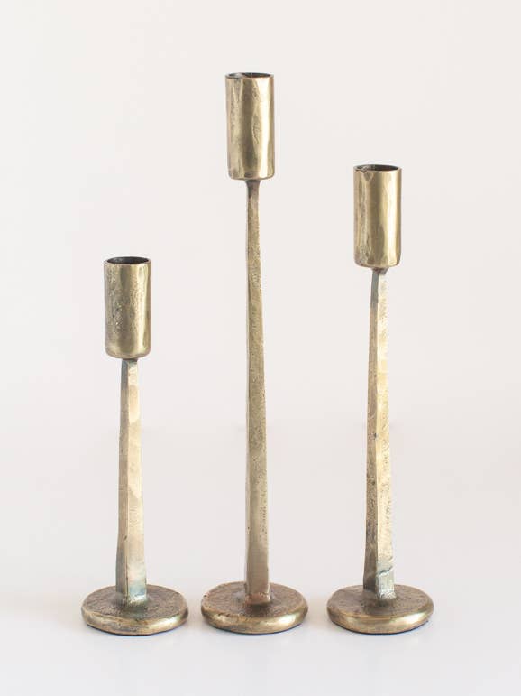 Dante Hand-Forged Iron Candle Stands | Set of 3 for wholesale by Creative Women