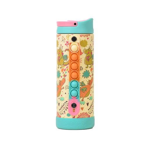Elemental - Wholesale Water Bottle - Iconic Insulated Pop Fidget Strap Bottle 14oz - Dragon1