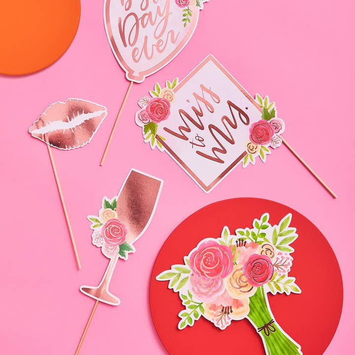 xo, Fetti - Vente Décalcomanie – décorations de fête - Ensemble d'accessoires de photomaton pour fête prénuptiale, décoration de fête de Bach2