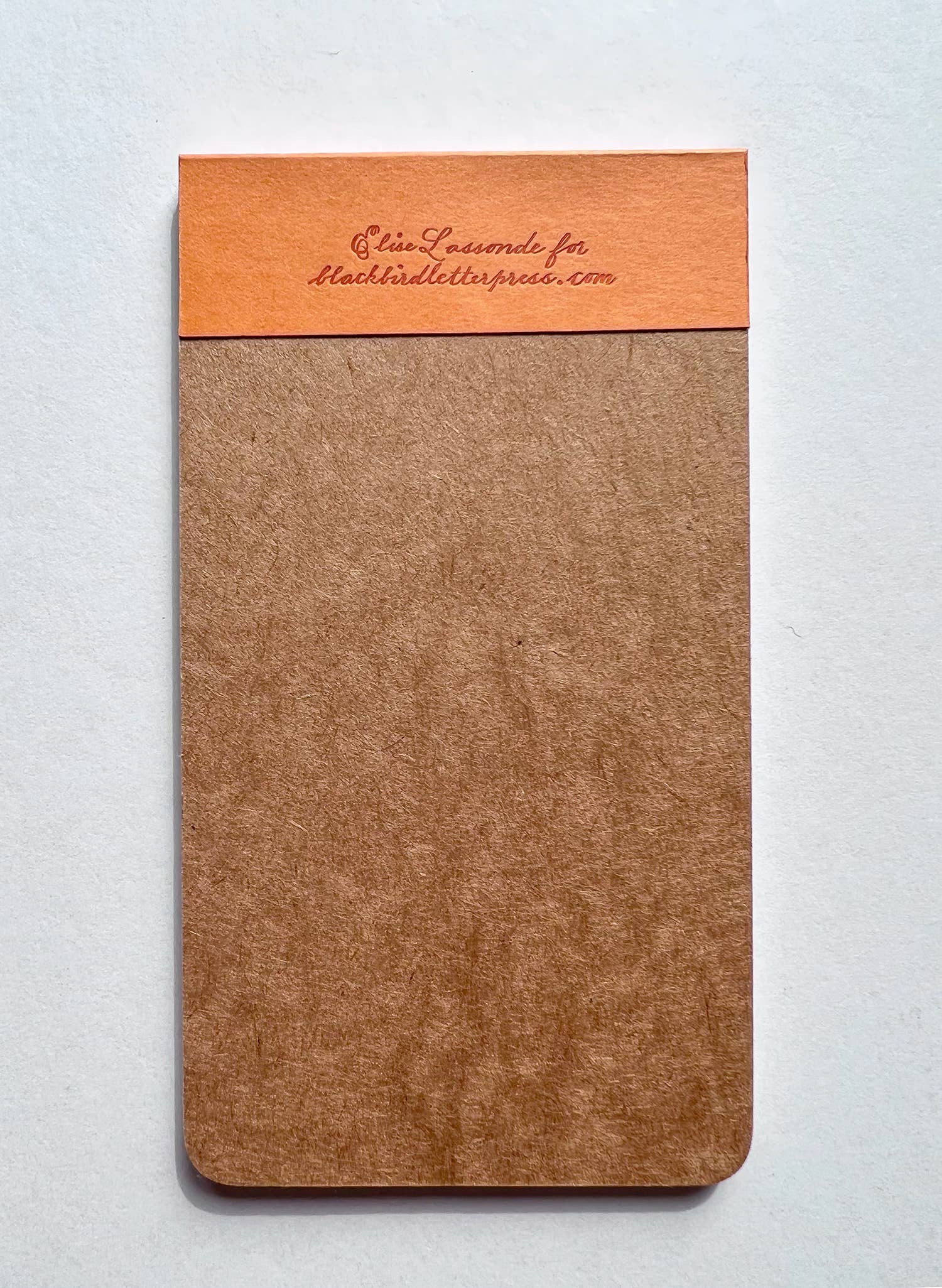 Blackbird Letterpress - Wholesale Notepad - Chanterelle Mushroom jotter notepad2