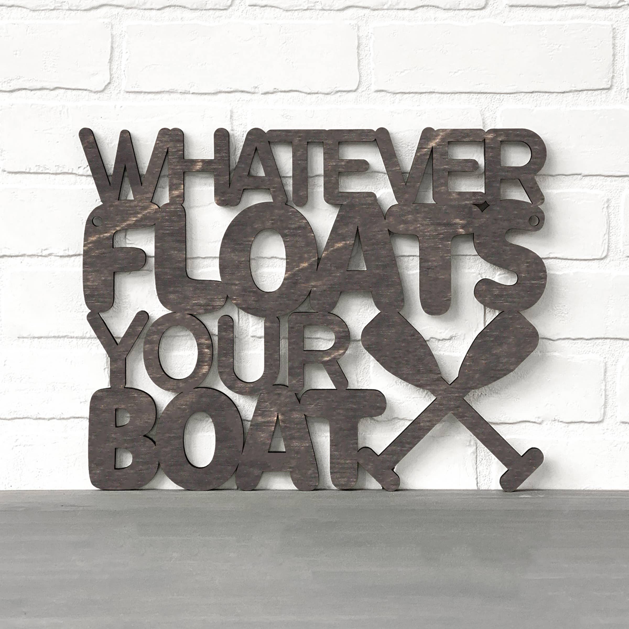 Spunky Fluff - Wholesale Sign - Whatever Floats Your Boat Cute Wood Lake House Decor16