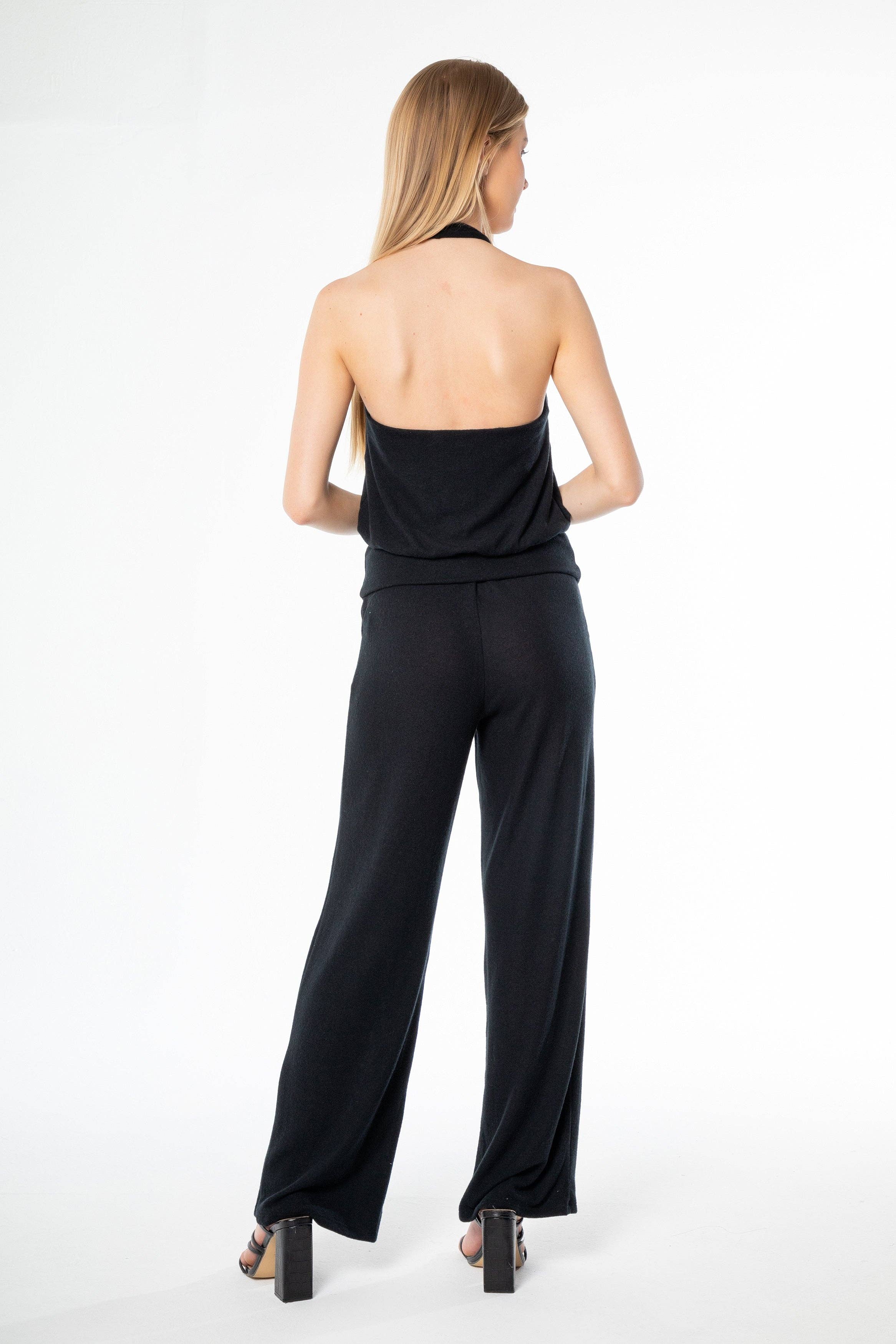 Nero TOP HALTER CON INCROCIO DAVANTI PER SERATA ROMANTICA in vendita all'ingrosso su Faire2